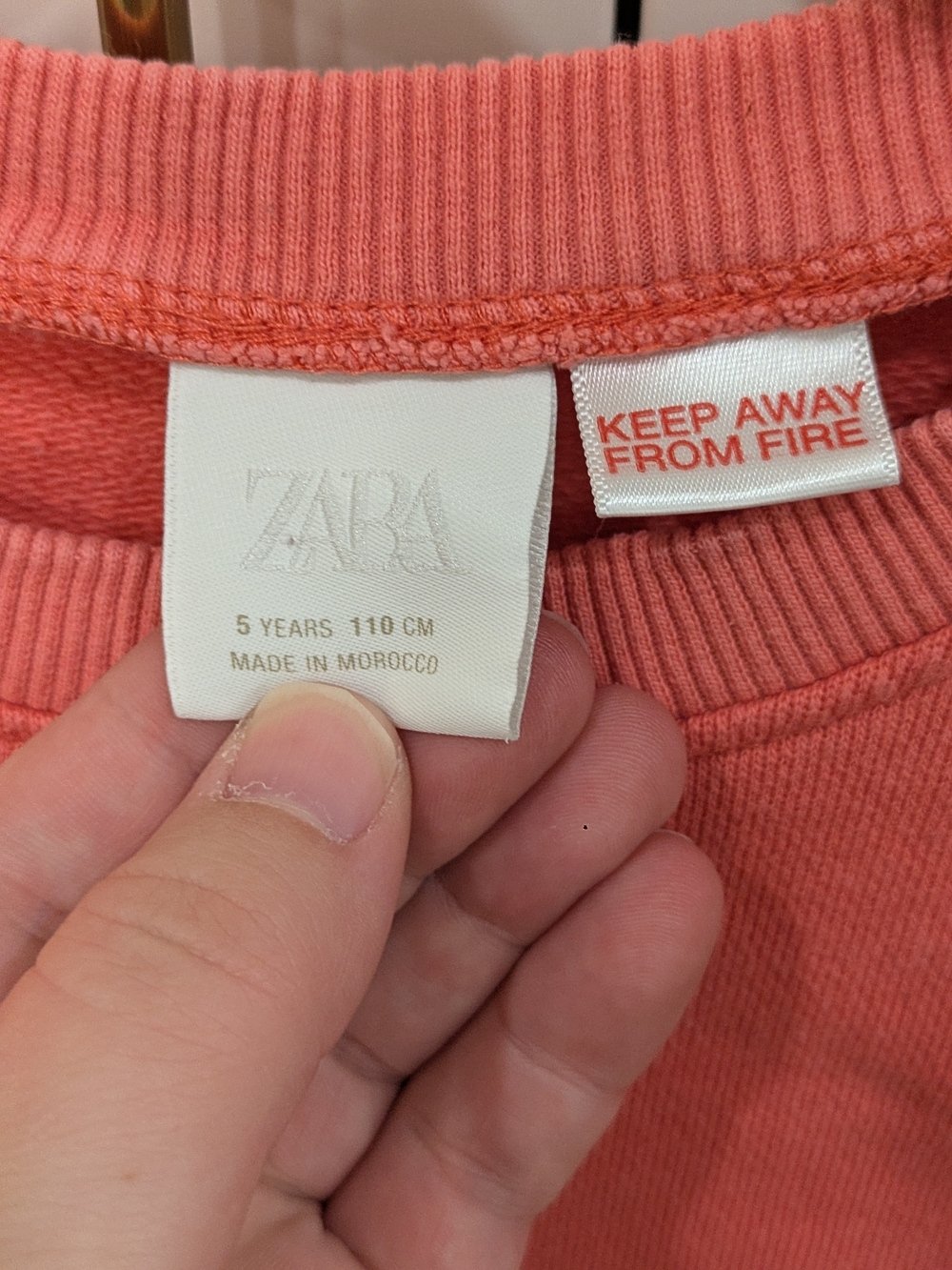 Zara Coral Pink 'Prehistoric Expedition' Crewneck Sweatshirt - Picture 2 of 3